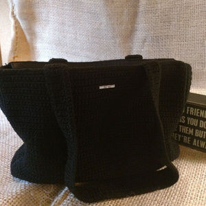 The Sak black crochet purse.